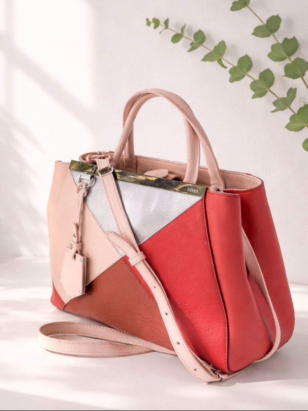 Fendi Petite 2 Jour Multicolor Handbag.